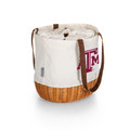 Texas A&M Aggies Coronado Canvas and Willow Basket Tote | Picnic Time | 203-00-187-564-0