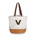 Vanderbilt Commodores Coronado Canvas and Willow Basket Tote | Picnic Time | 203-00-187-584-0