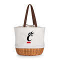Cincinnati Bearcats Coronado Canvas and Willow Basket Tote | Picnic Time | 203-00-187-664-0