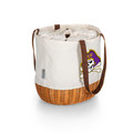 East Carolina Pirates Coronado Canvas and Willow Basket Tote | Picnic Time | 203-00-187-874-0