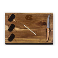 North Carolina Tar Heels Delio Acacia Cheese Cutting Board & Tools Set | Picnic Time | 833-00-512-413-0