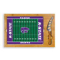 Kansas State Wildcats Icon Glass Top Cutting Board & Knife Set | Picnic Time | 910-00-505-254-0