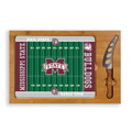 Mississippi State Bulldogs Icon Glass Top Cutting Board & Knife Set | Picnic Time | 910-00-505-384-0