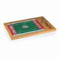 Ohio State Buckeyes Icon Glass Top Cutting Board & Knife Set | Picnic Time | 910-00-505-444-0