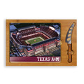 Texas A&M Aggies Icon Glass Top Cutting Board & Knife Set | Picnic Time | 910-00-505-566-0