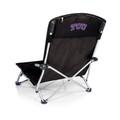 TCU Horned Frogs Tranquility Beach Chair with Carry Bag | Picnic Time | 792-00-175-844-0
