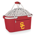 USC Trojans Metro Basket Collapsible Cooler Tote | Picnic Time | 645-00-100-094-0