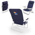 Kansas Jayhawks Monaco Reclining Beach Backpack Chair | Picnic Time | 790-00-138-244-0