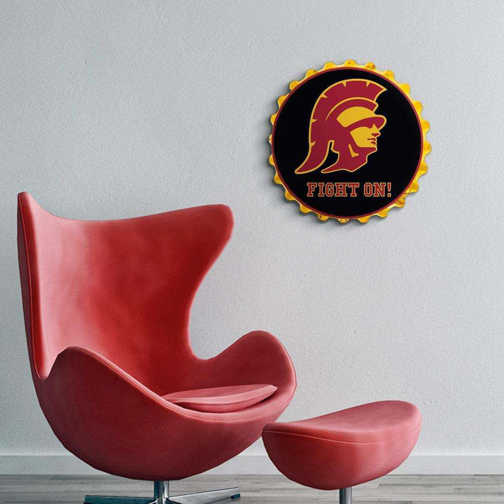 USC Trojans: Fight On - Bottle Cap Wall Sign