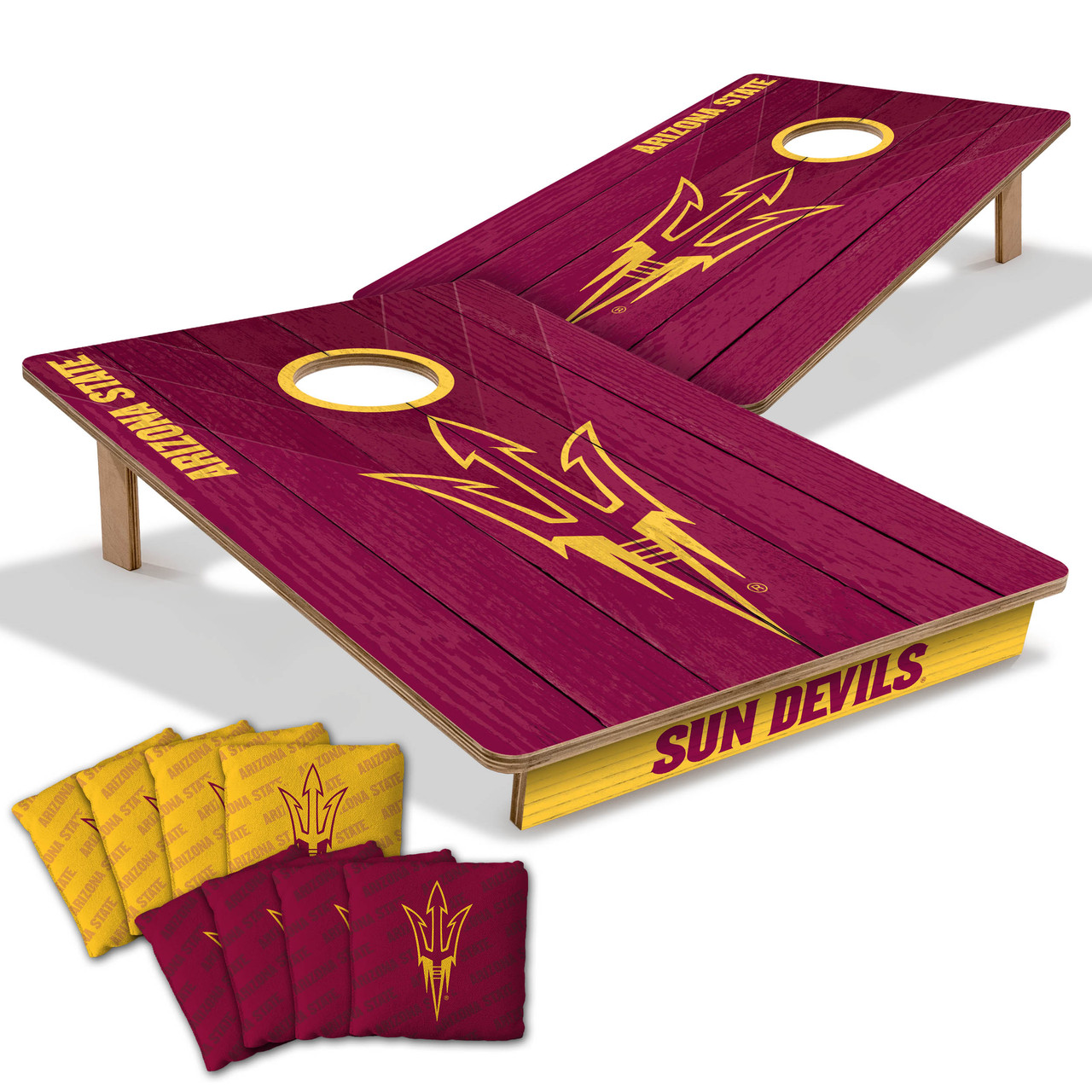 COPES 3枚セット FUN SUN WIN Arizona State Sun Devils 2x3 All Wood Cornhole Game Set
