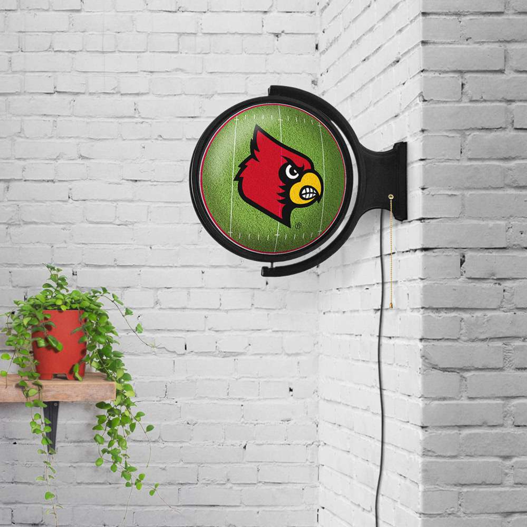 Louisville Cardinals Round Slimline Lighted Wall Sign