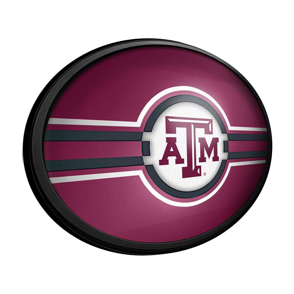 Aggieland Sign Texas A&M Aggies: Oval Slimline Lighted Wall Sign - Maroon
