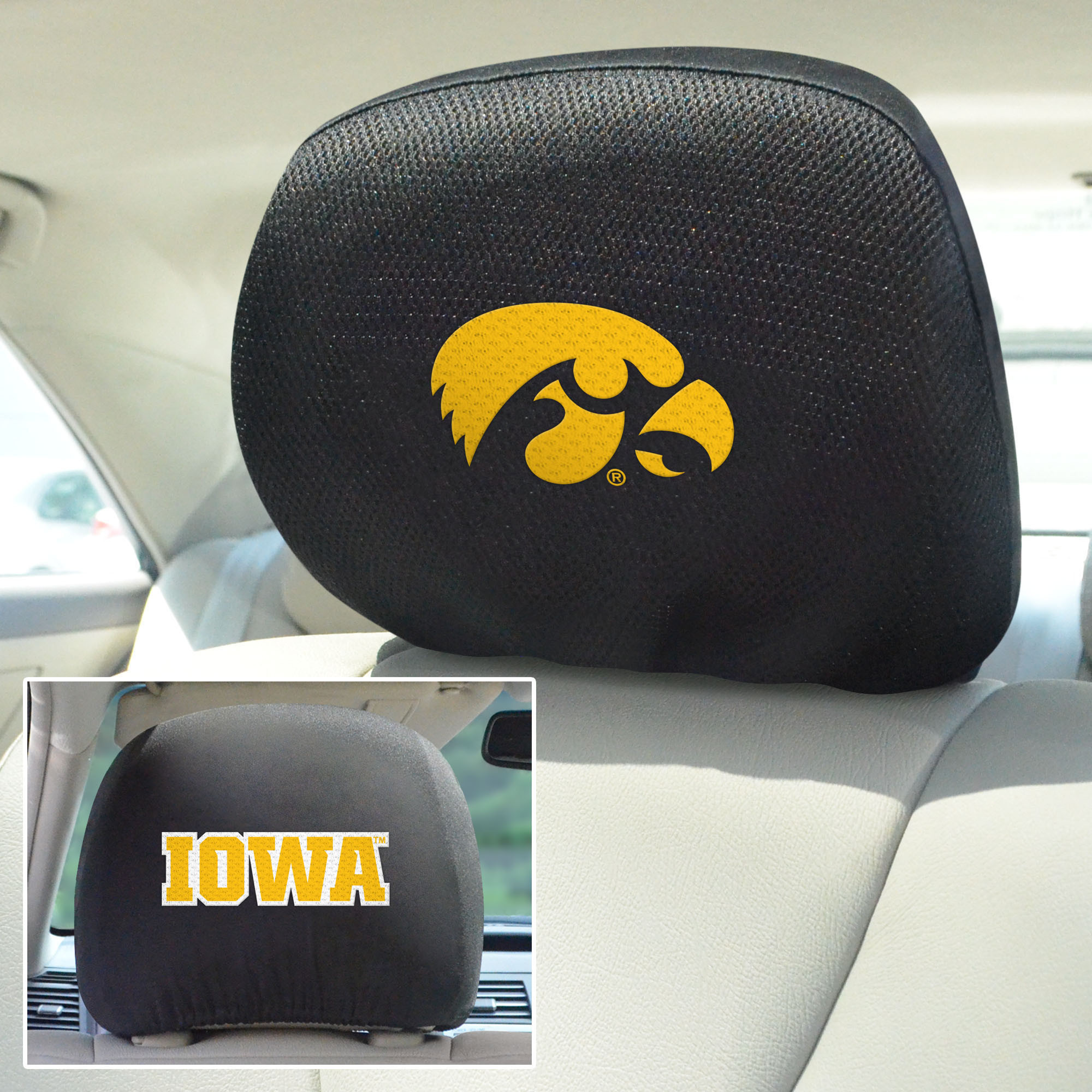 Iowa Hawkeyes Car Seat Headrest Cover