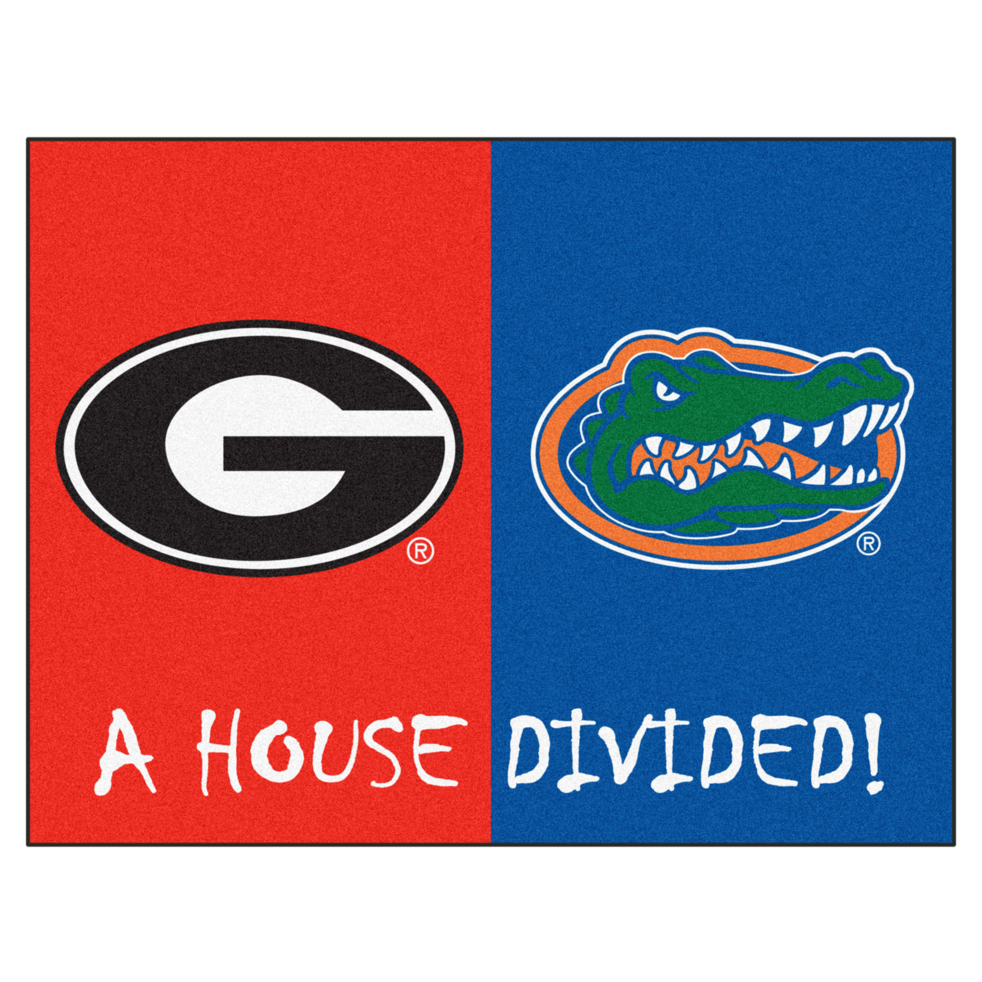 Bulldogs / Florida Gators House Divided Mat