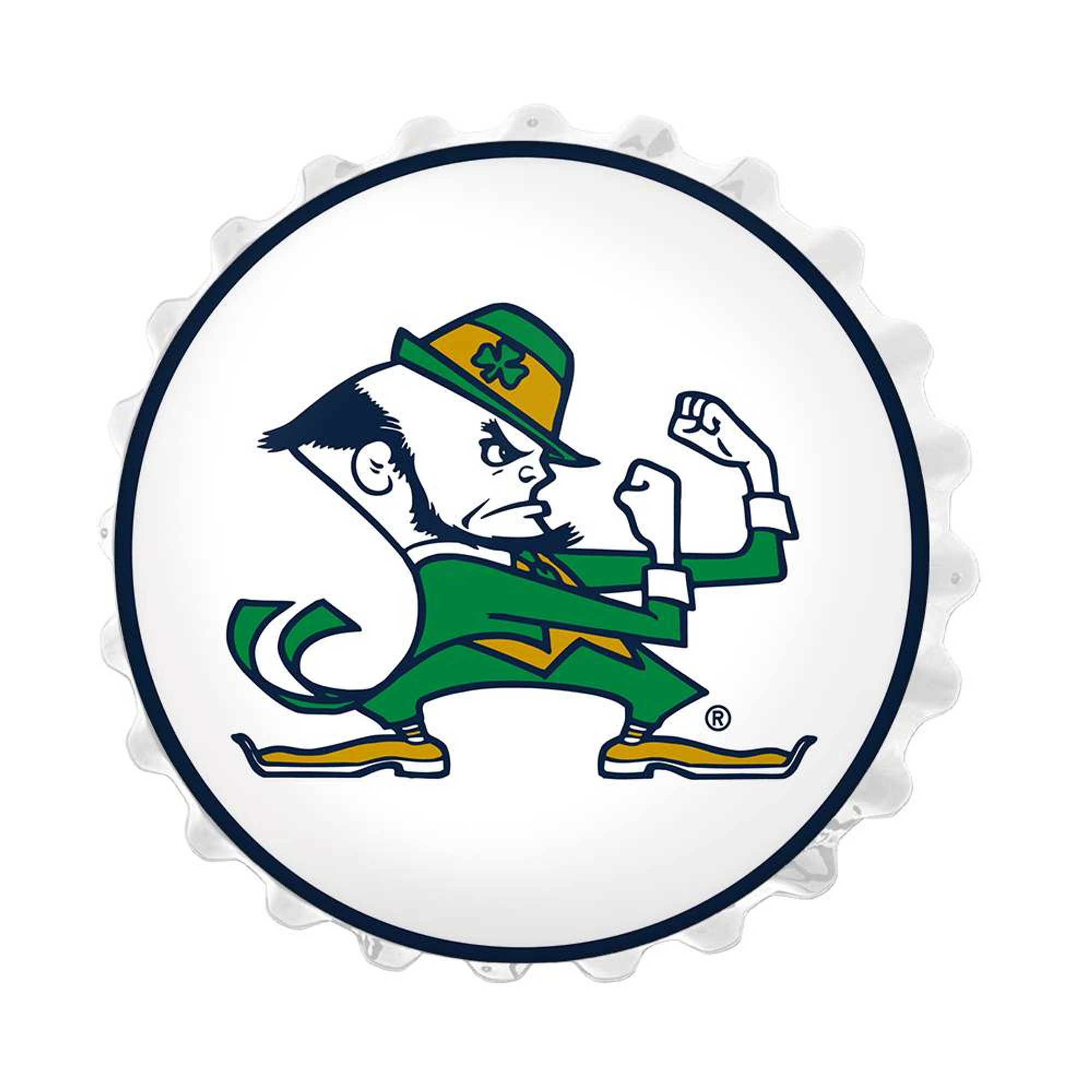 Notre Dame Fighting Irish: Leprechaun - Bottle Cap Wall Light add-some-gold-and-blue-to-your-halloween-orange-and-black-with-these-notre-dame-pumpkin-carving-stencils-all-you-need-to-do-is-print-trace-and-carve-to-get-your-very-own
