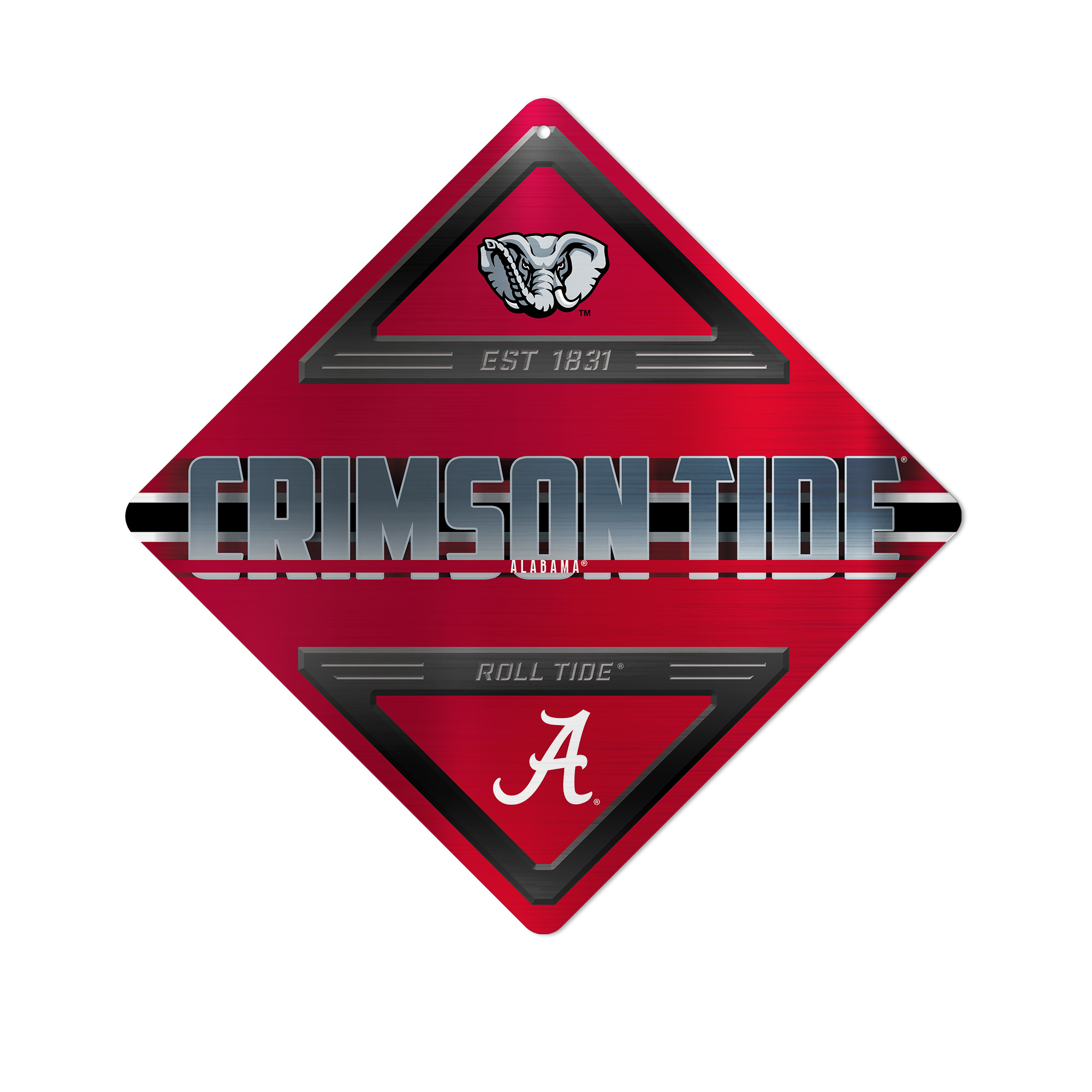 Genuine Leather Team Wallet NCAA Alabama Crimson Tide Leather Trifold