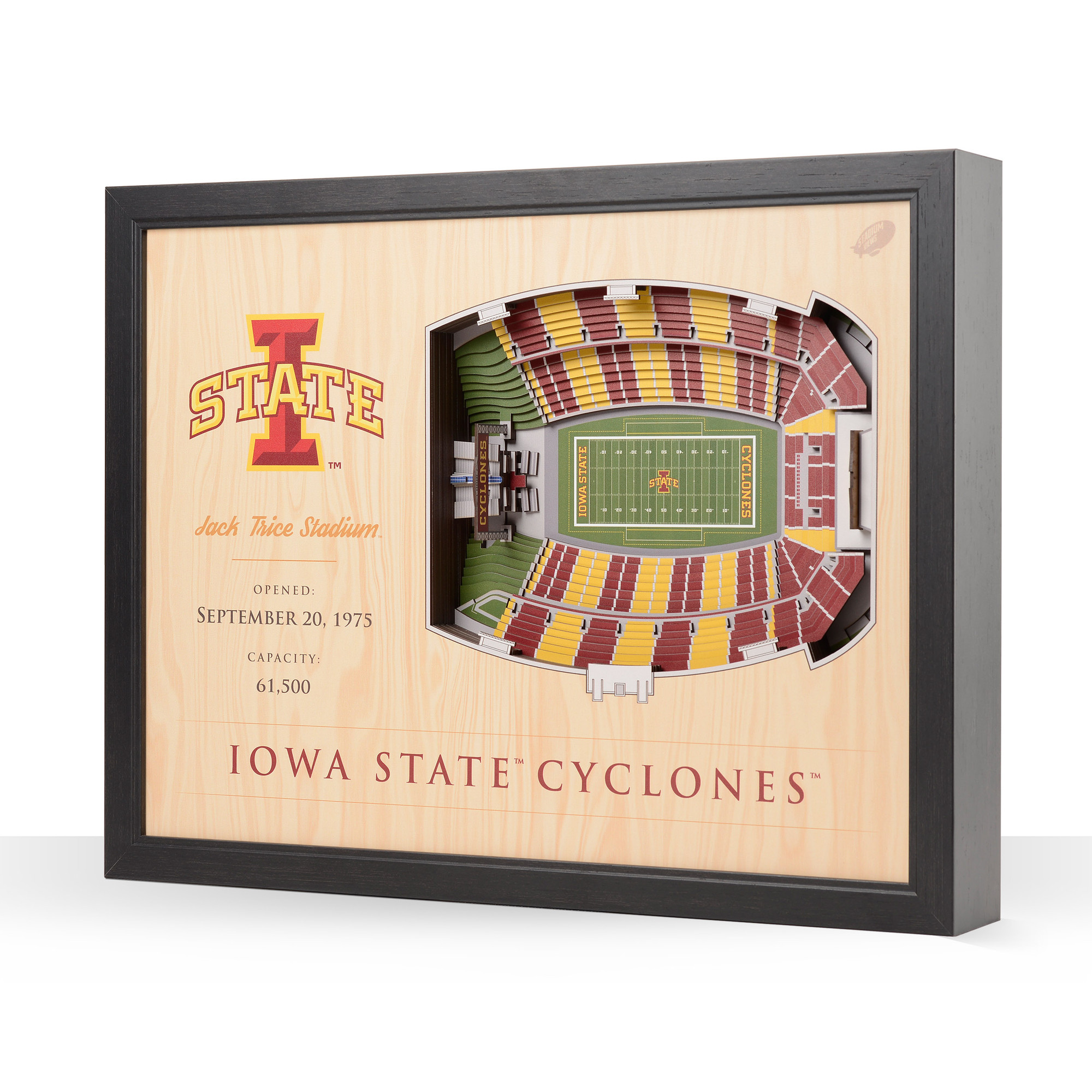 Iowa State Cyclones 25Layer StadiumView Wall Art