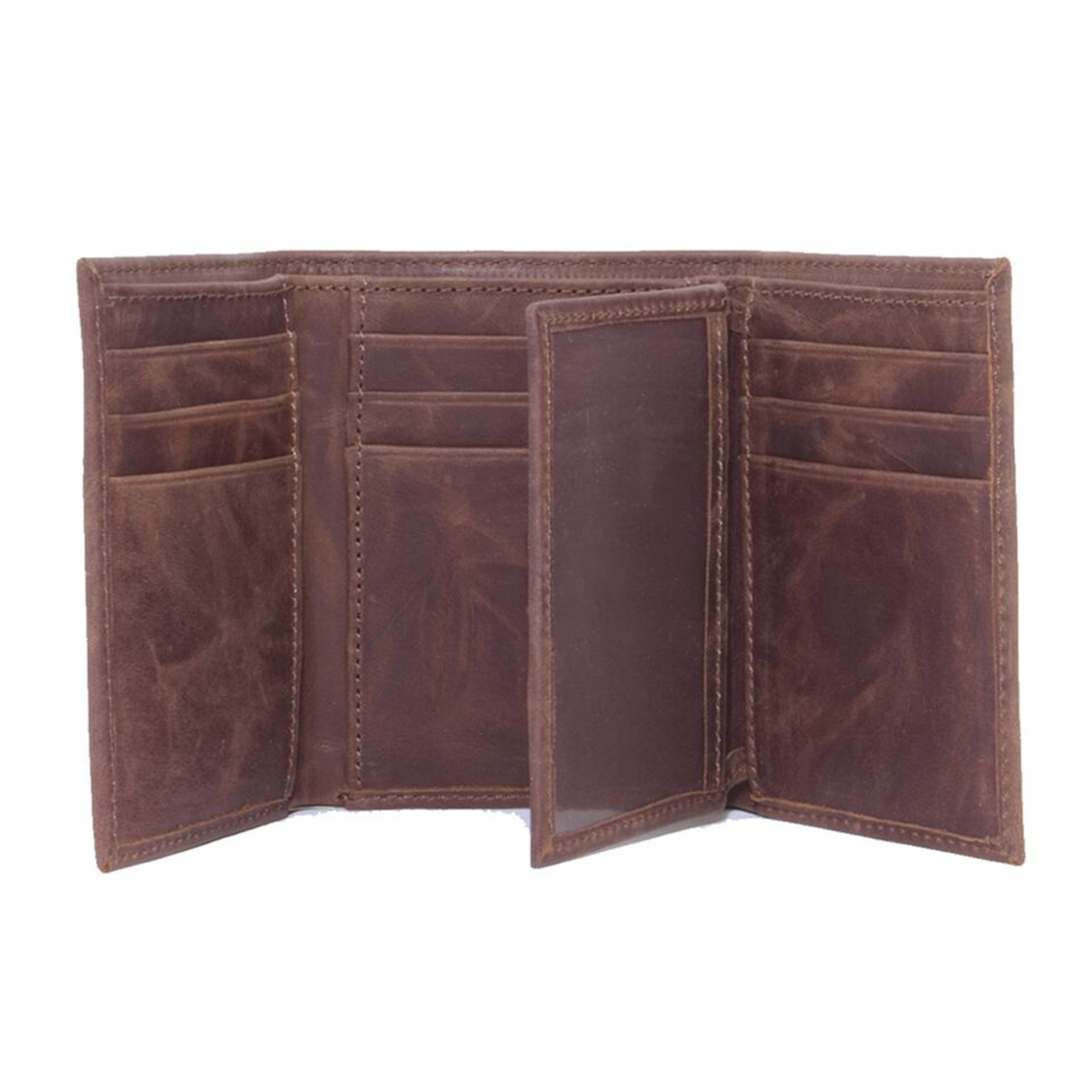 Eagles Wings Men's Tennessee Volunteers Leather Trifold Wallet with Concho