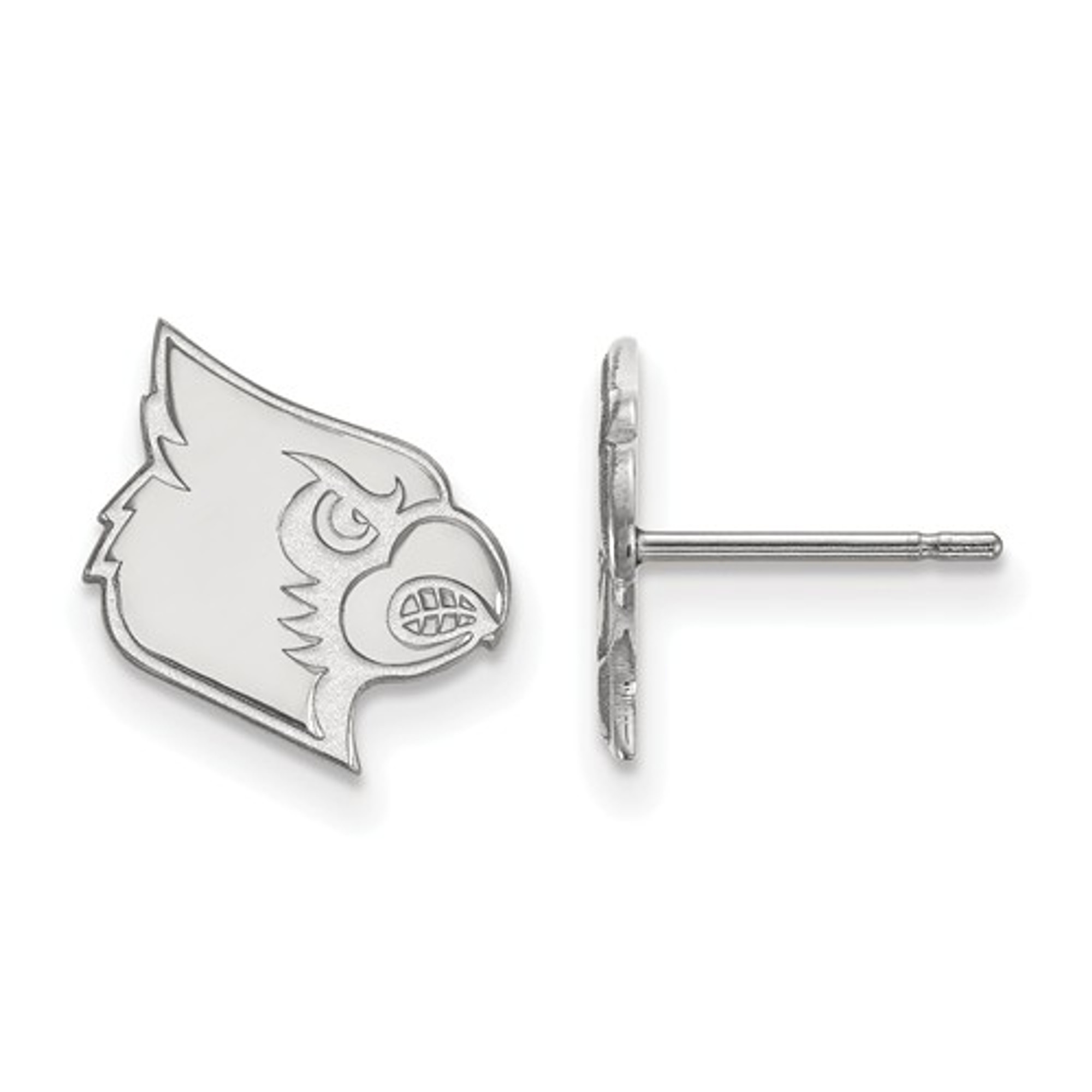 Louisville Cardinals Mascot Sterling Silver Post Earrings
