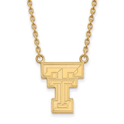 Red Raiders 14K Gold TT Pendant Necklace