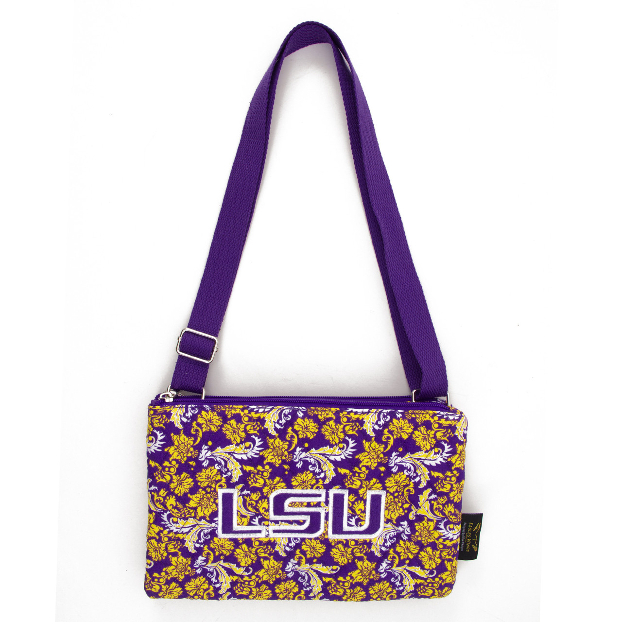 LSU Tigers Quilted Cotton Crossbody Purse