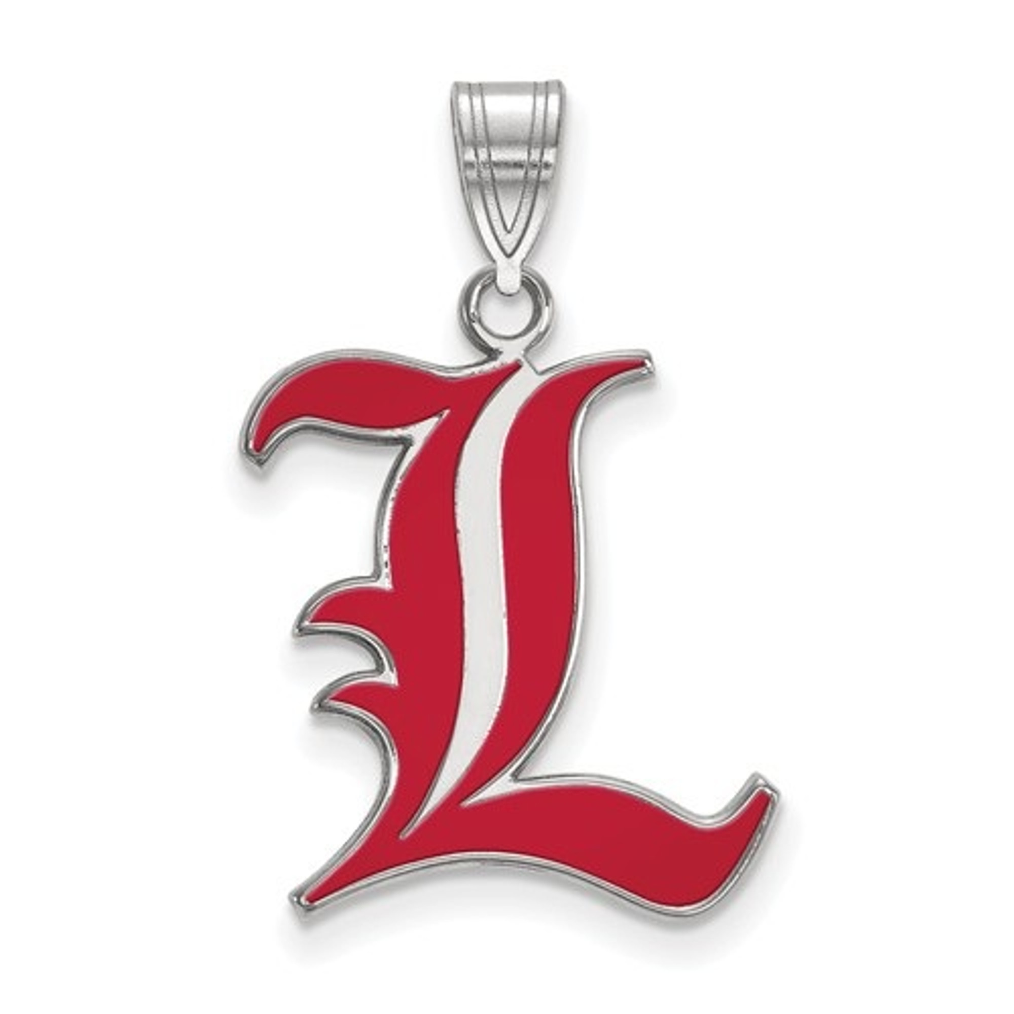 Louisville Cardinals Sterling Silver and Enamel Charm