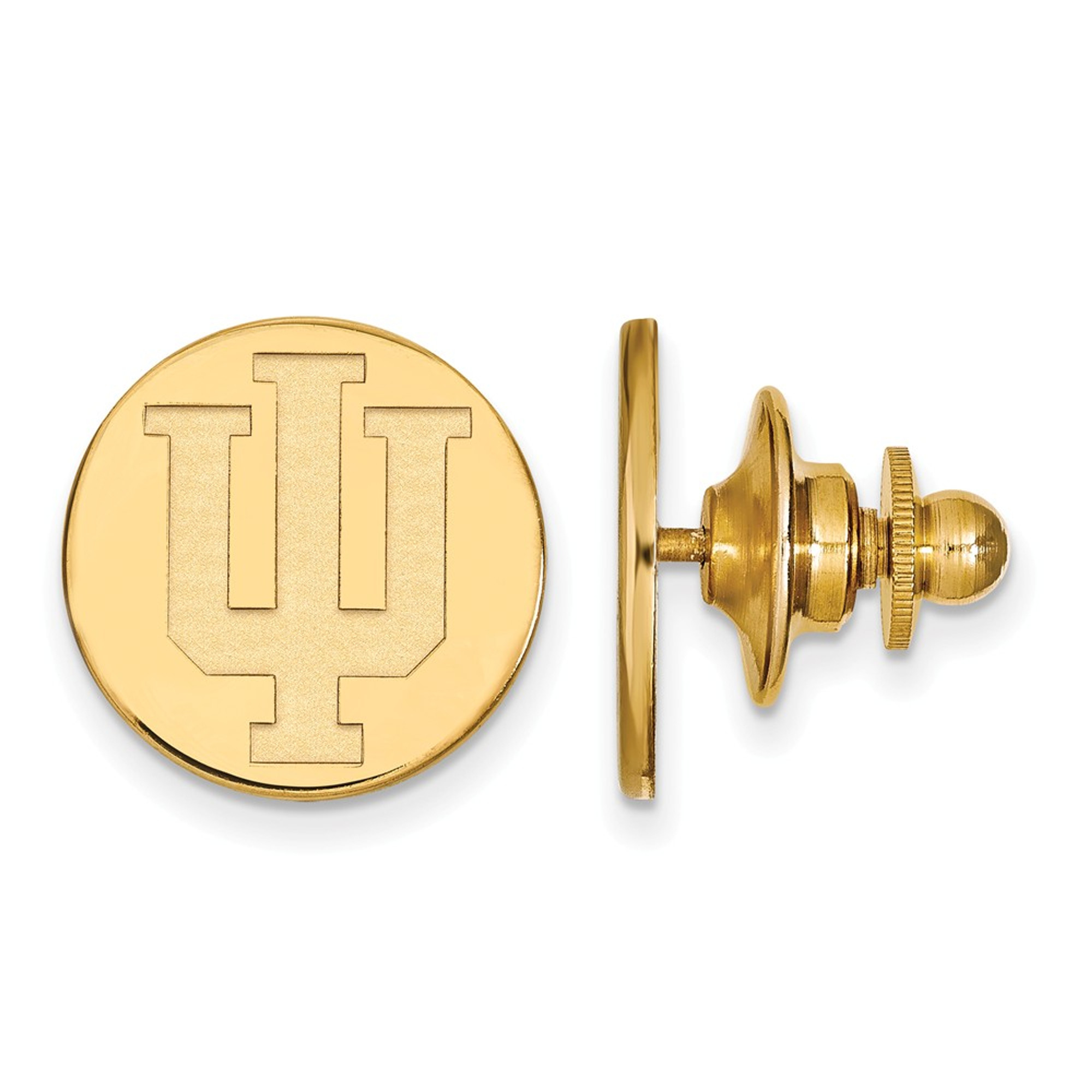 Indiana University Sterling Silver Gold Plated Lapel Pin