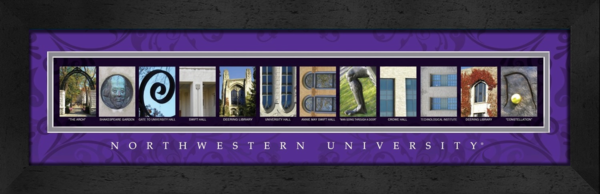 Northwestern Wildcats Campus Letter Art Print