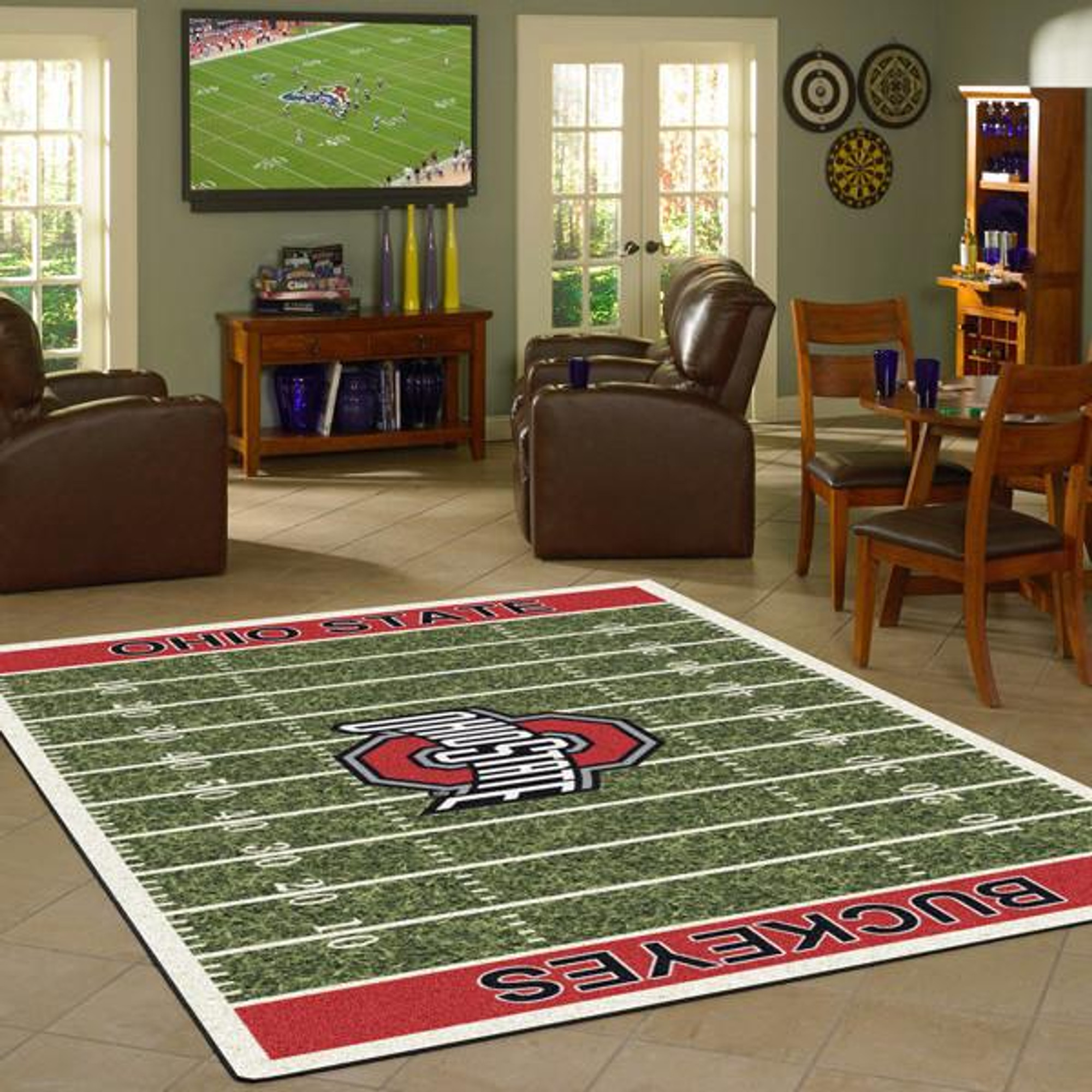 【rug】希少 アメフト OHIO STATE チーム タペストリー ラグ rug】希少 アメフト OHIO STATE チーム タペストリー ラグ