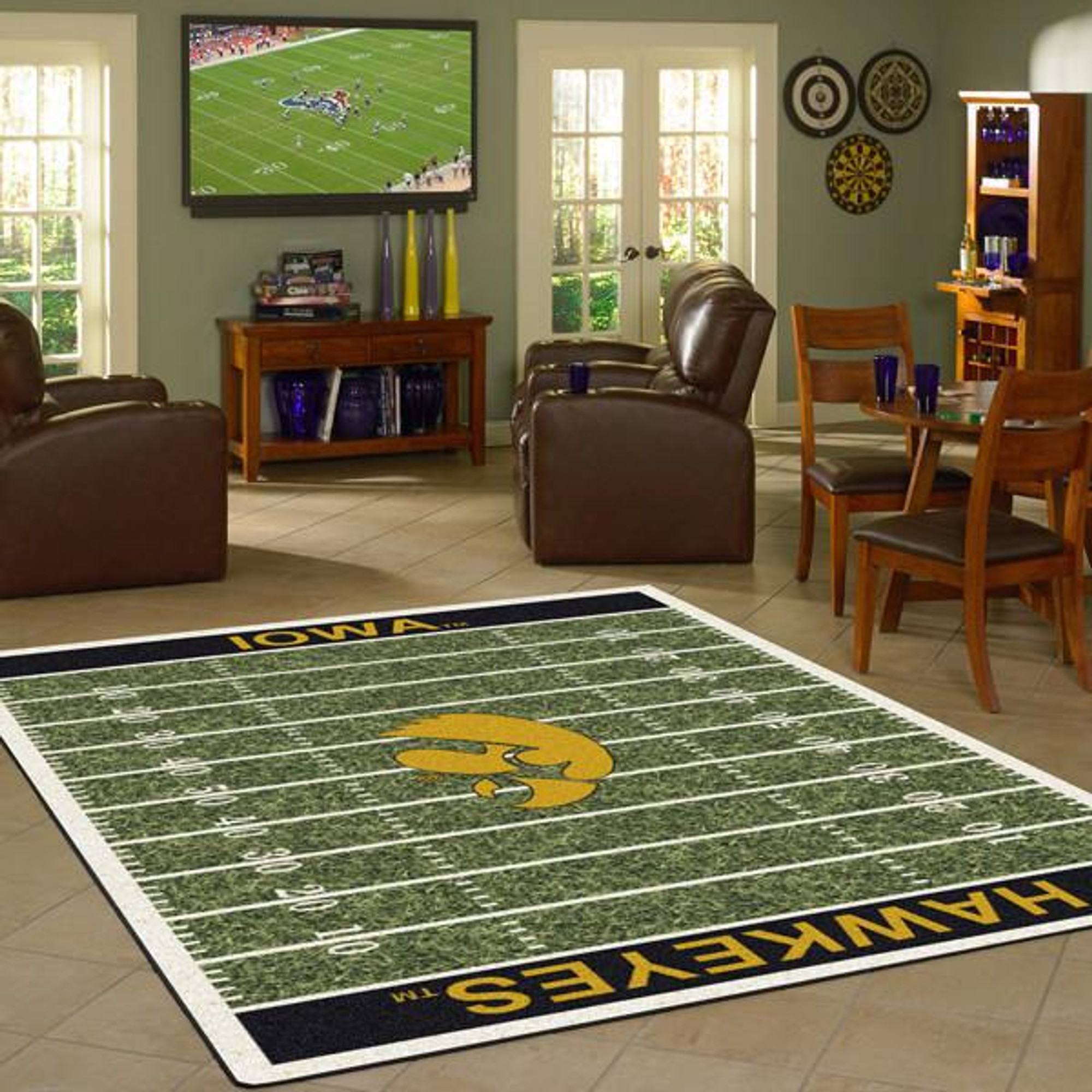 Iowa Hawkeyes Football Field Rug