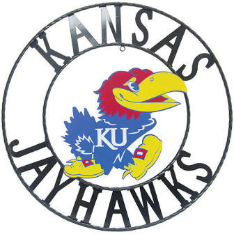 Kansas Jayhawks Wrought Iron Wall Decor 18"