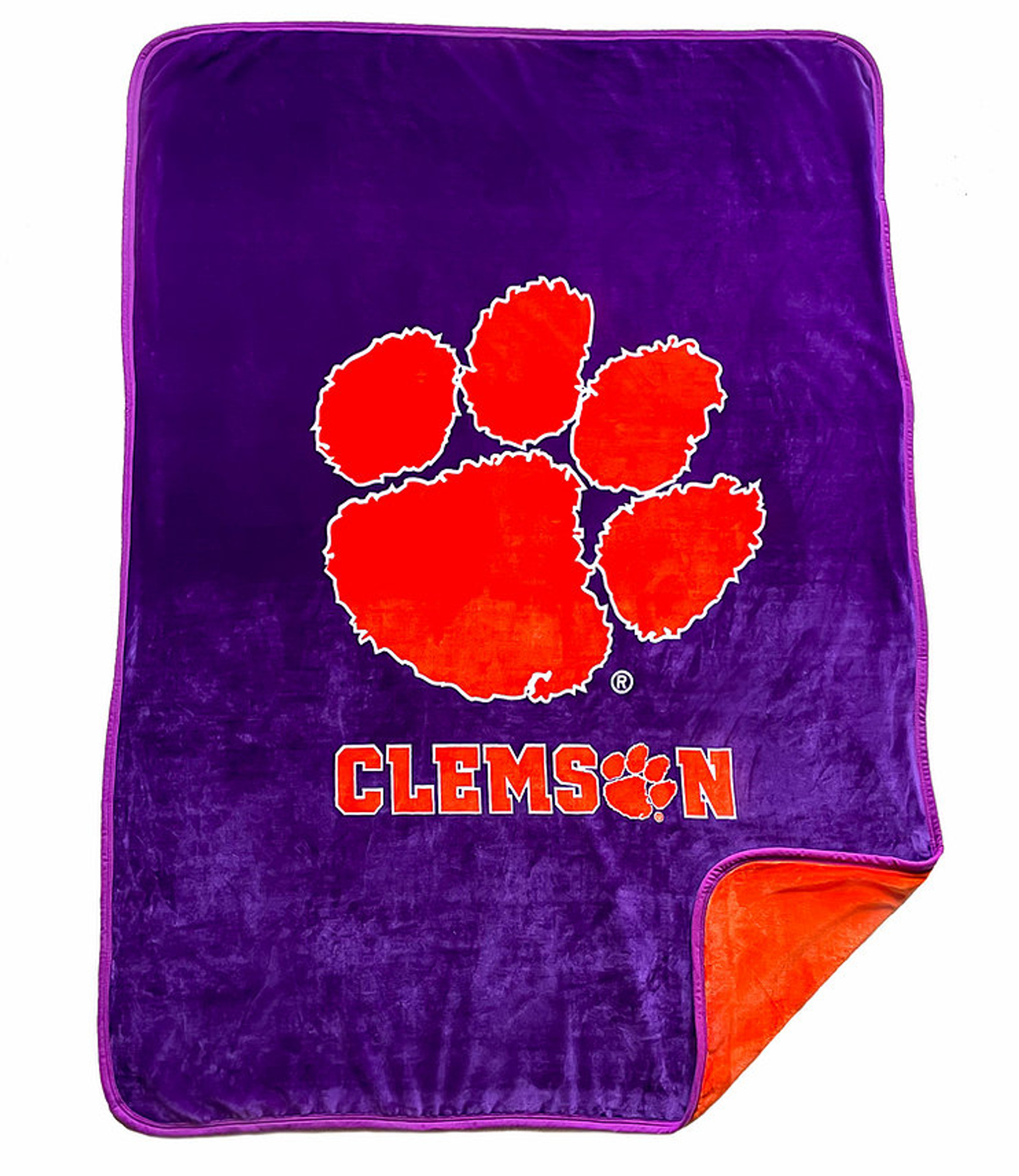 Clemson Tigers 50'' x 60'' Team Plush Raschel Throw Blanket