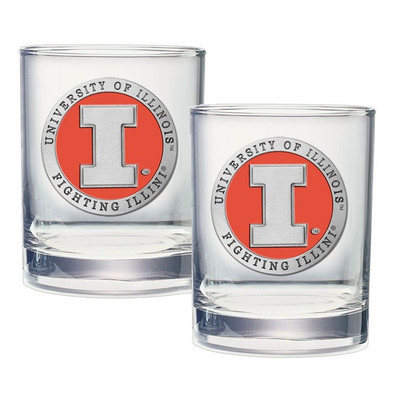 Illinois Fighting Illini Mom & Dad Tumbler Gift Set