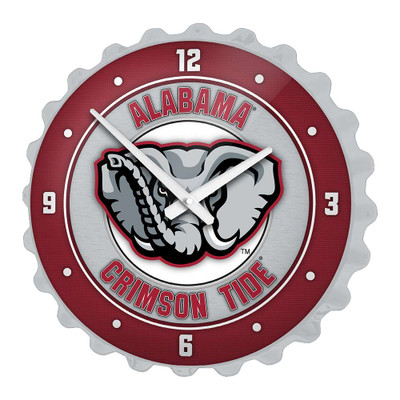 Alabama Crimson Tide Al Logo - Bottle Cap Wall Clock | The Fan-Brand | NCALCT-540-02