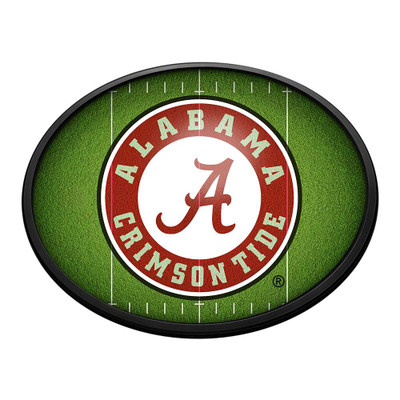 Alabama Crimson Tide On the 50 - Oval Slimline Lighted Wall Sign | The Fan-Brand | NCALCT-140-22