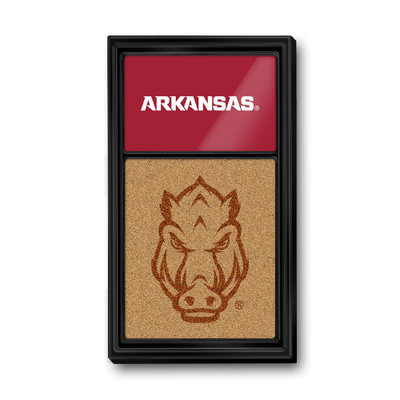 Arkansas Razorbacks Dual Logo - Cork Note Board | The Fan-Brand | NCARKR-640-02