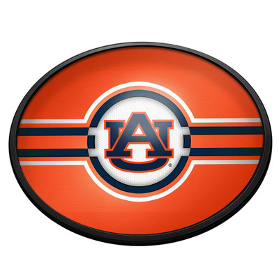 Auburn Tigers Oval Slimline Lighted Wall Sign - Orange | The Fan-Brand | NCAUBT-140-01B