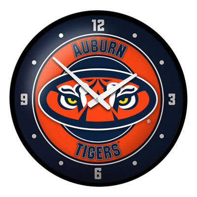 Auburn Tigers Tiger Eyes -Modern Disc Wall Clock - Navy Frame | The Fan-Brand | NCAUBT-510-02A