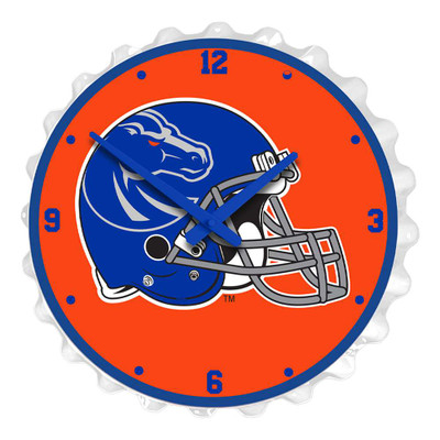 Boise State Broncos Helmet - Bottle Cap Wall Clock | The Fan-Brand | NCBOIS-540-04