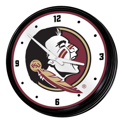 Florida State Seminoles Retro Lighted Wall Clock | The Fan-Brand | NCFSSM-550-01