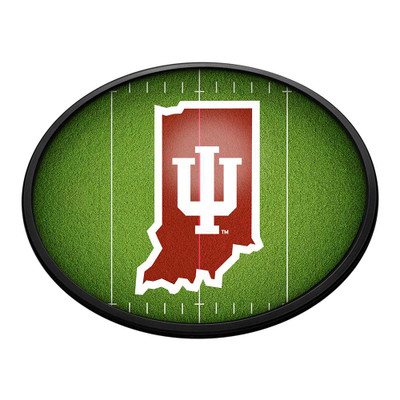 Indiana Hoosiers On the 50 - Oval Slimline Lighted Wall Sign | The Fan-Brand | NCINDH-140-22