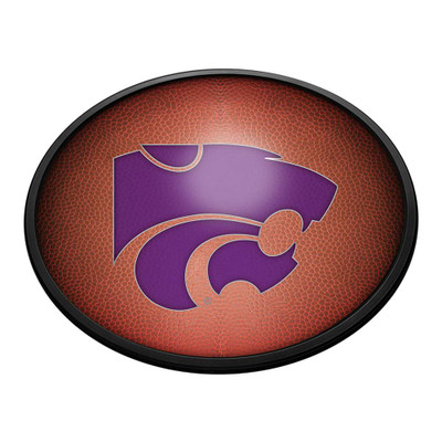 Kansas State Wildcats Pigskin - Oval Slimline Lighted Wall Sign | The Fan-Brand | NCKNST-140-21