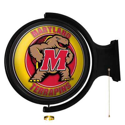 Maryland Terripans Mascot - Original Round Rotating Lighted Wall Sign | The Fan-Brand | NCMRYT-115-02