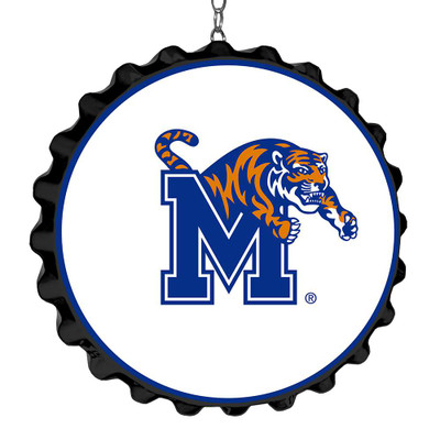 Memphis Tigers Bottle Cap Dangler - White | The Fan-Brand | NCMEMP-220-01A