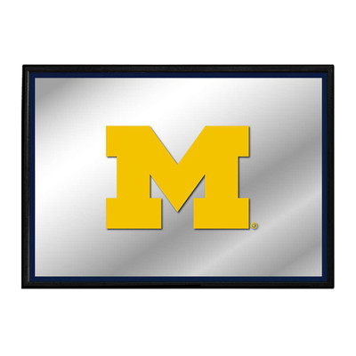 Michigan Wolverines Framed Mirrored Wall Sign | The Fan-Brand | NCMICH-265-01
