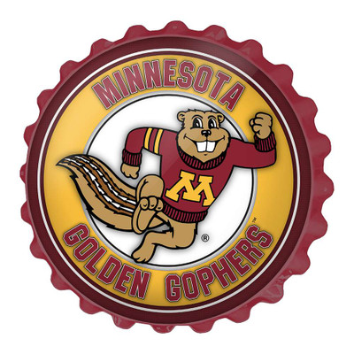 Minnesota Golden Gophers Goldy - Bottle Cap Wall Sign - Maroon | The Fan-Brand | NCMINN-210-02A