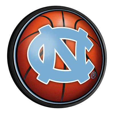 North Carolina Tar Heels Basketball - Round Slimline Lighted Wall Sign | The Fan-Brand | NCNCTH-130-11