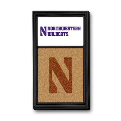 Northwestern Wildcats NU, Dual Logo - Cork Note Board | The Fan-Brand | NCNWWC-640-04