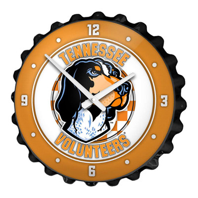 Tennessee Volunteers Mascot - Bottle Cap Wall Clock - Black | The Fan-Brand | NCTENN-540-02