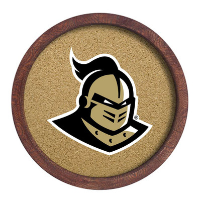 UCF Knights Mascot - Faux Barrel Framed Cork Board - Color Logo | The Fan-Brand | NCUCFL-632-02A